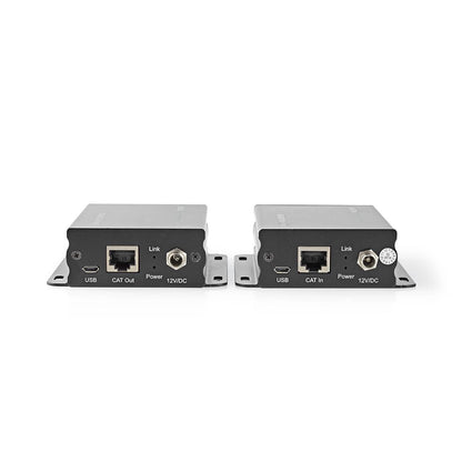 Nedis HDMI™ Extender | Over Cat6 | up to 50.0 m | 4K@30Hz | 10.2 Gbps | IR Return function | Metal | Anthracite