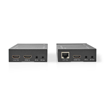 Nedis HDMI™ Extender | Over Cat6 | up to 60.0 m | 4K@60Hz | 18 Gbps | Metal | Anthracite
