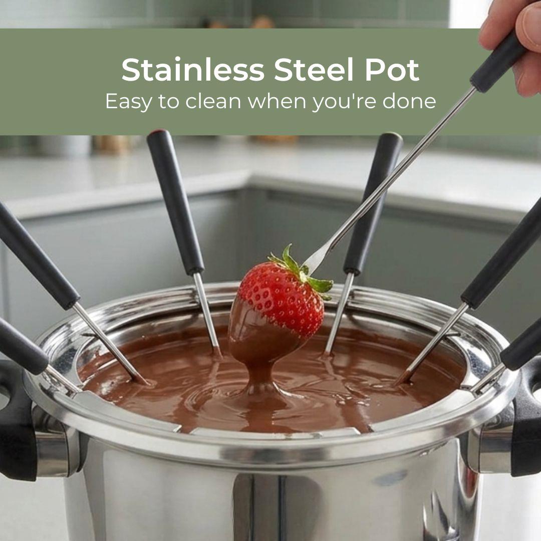 MELISSA Fondue Set | 8 Persons | 2 l | Adjustable temperature control | 1200 W | Cool touch handles | Anti-slip feet | Overheating protection