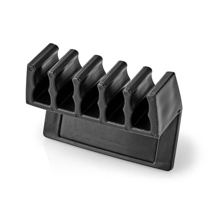 Nedis CMGC21052BK | Cable Management | Cable Clip | Click and Go | 2 pcs | Number of slots: 5 Slots | Maximum cable thickness: 7.1 mm | Polypropylene | Black