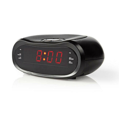 Nedis Digital Alarm Clock Radio | LED Display | AM / FM | Snooze function | Sleep timer | Number of alarms: 2 | Black