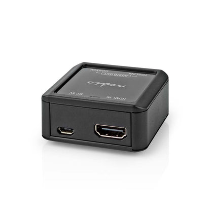 Nedis Digital Audio Converter | 1-way | Connection input: DC Power / HDMI™ Input | Connection output: 1x Coax Audio / 1x TosLink Female | Automatic | Anthracite