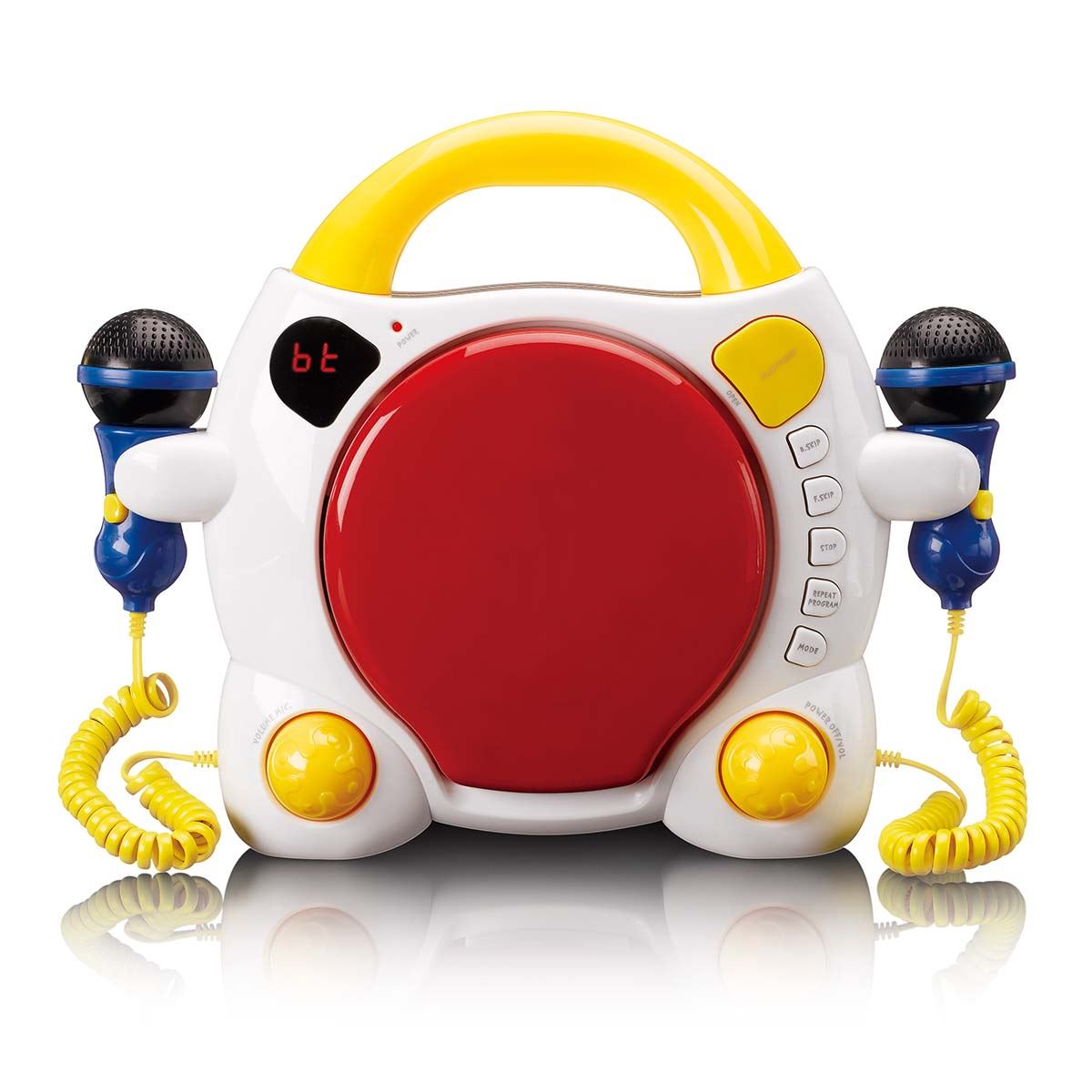 Lenco KCD-011KIDS | Kids Portable CD Player / Karaoke Machine | Bluetooth Speaker | with 2 Microphones