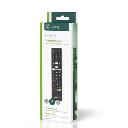 Nedis Replacement Remote Control | Suitable for: Sony | Fixed | 1 Device | Amazon Prime / Disney + Button / Netflix Button / Youtube Button | Infrared | Black