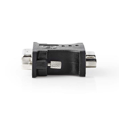 Nedis DVI Adapter | DVI-I 24+5-Pin Male | VGA Female | Nickel Plated | Straight | PVC | Black | Box
