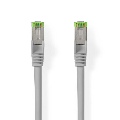 Nedis Cat 8.1 Network Cable | S/FTP | RJ45 Male | RJ45 Male | 15.0 m | Round | LSZH | Grey | Label