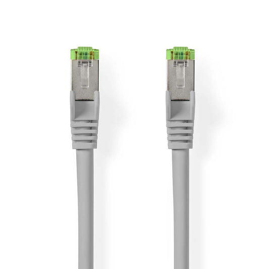 Nedis Cat 8.1 Network Cable | S/FTP | RJ45 Male | RJ45 Male | 15.0 m | Round | LSZH | Grey | Label