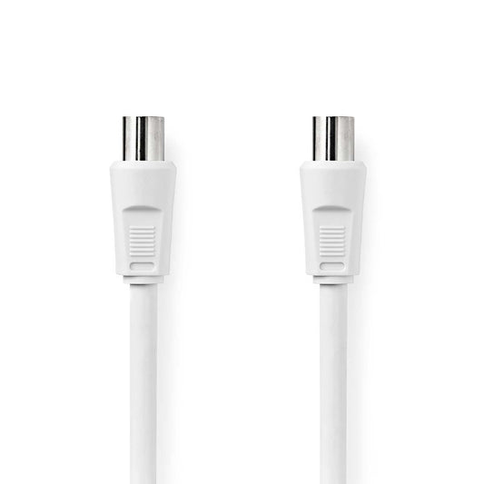 Nedis Coax Cable | IEC (Coax) Male | IEC (Coax) Female | Nickel Plated | 90 dB | 75 Ohm | Double Shielded | 10.0 m | Round | PVC | White | Envelope