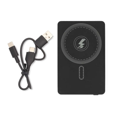 Nedis PBKWL20W025BK | Powerbank | 5000 mAh | Wireless charging | 1.67 / 2.22 / 3.0 A | Number of outputs: 1 | Output connection: 1x USB-C™ | Input connection: 1x USB-C™ | PD3.0 20W | Lithium-Polymer