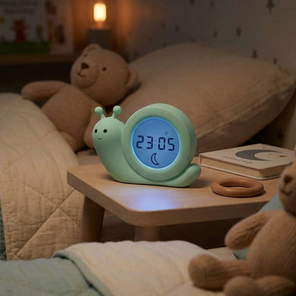 Alecto BC110GN SIMON | Sleep Trainer & Night Lamp Light / Alarm Clock - Green