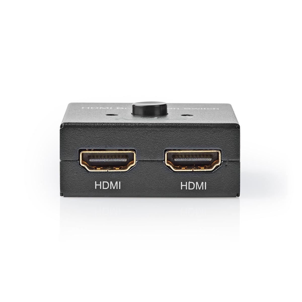 Nedis VSWI3482AT | HDMI™ Switch | 3 port(s) | 1x HDMI™ Input / 2x HDMI™ Input | 1x HDMI™ Output / 2x HDMI™ Output | 4K@60Hz | 6 Gbps | Metal | Anthracite