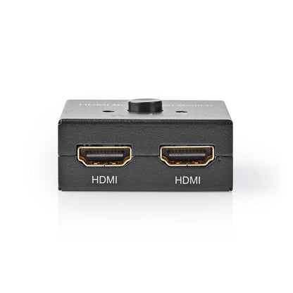 Nedis VSWI3482AT | HDMI™ Switch | 3 port(s) | 1x HDMI™ Input / 2x HDMI™ Input | 1x HDMI™ Output / 2x HDMI™ Output | 4K@60Hz | 6 Gbps | Metal | Anthracite
