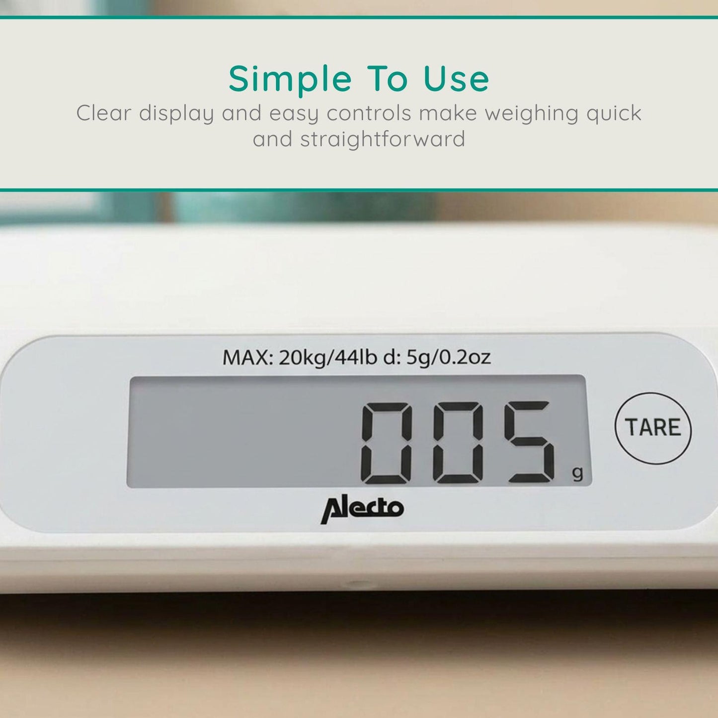 Alecto BC-30 | Digital Baby Weighing Scales, Personal Scale - Up to 20 kg with Carry Case