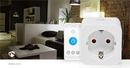 Nedis SmartLife Smart Plug | Wi-Fi | IP21 | Power meter | 3680 W | Type F (CEE 7/3) | 0 - 55 °C | Android™ / IOS | White | 1 pcs