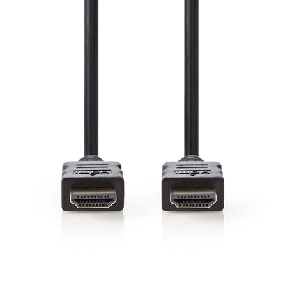 Nedis High Speed HDMI™ Cable with Ethernet | HDMI™ Connector | HDMI™ Connector | 4K@30Hz | ARC | 10.2 Gbps | 7.50 m | Round | PVC | Black | Label