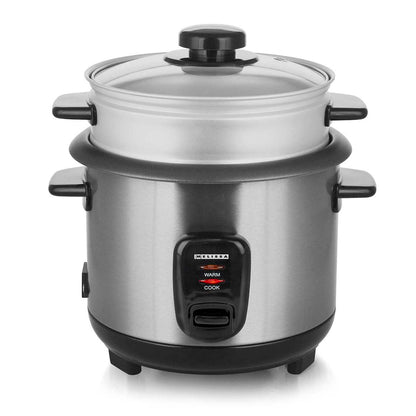 MELISSA Rice Cooker | 1.0 l | 400 W | Non stick coating | Removable bowl | Steamer Basket | Keep-warm function | Auto shut-off