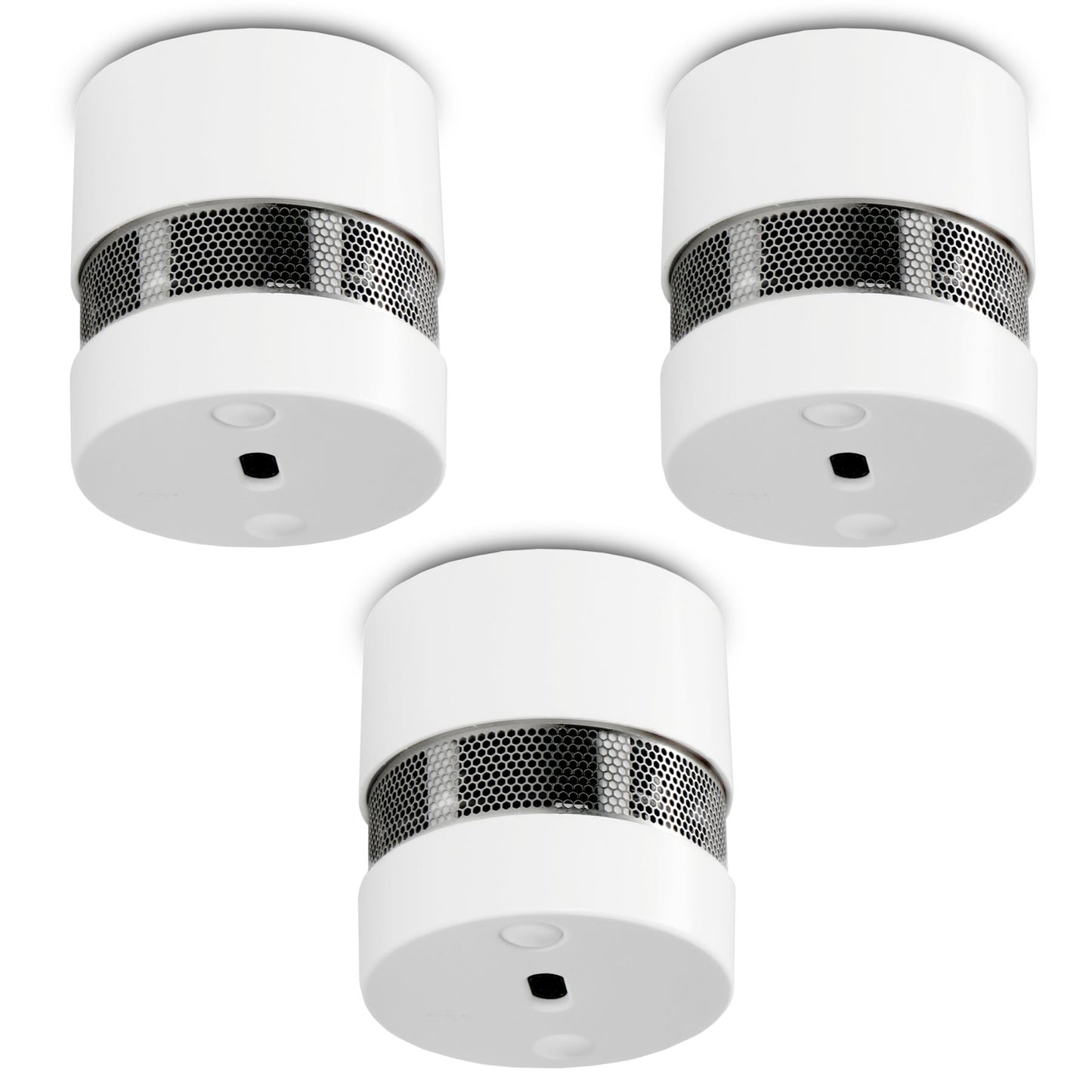 Alecto SD1020 Mini Smoke detector with Runtime Sensor | >85 dB | 10 Year Battery Included | EN14604:2005/AC:2008 | White | 3 Pack