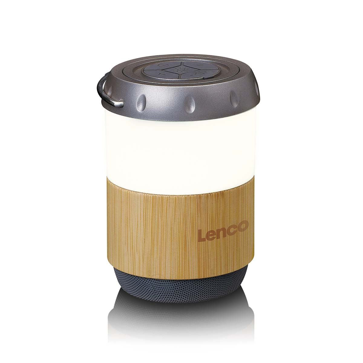 Lenco BTL-030BA | IPX4 | Lantern with Built-in Bluetooth® Speaker | Bamboo