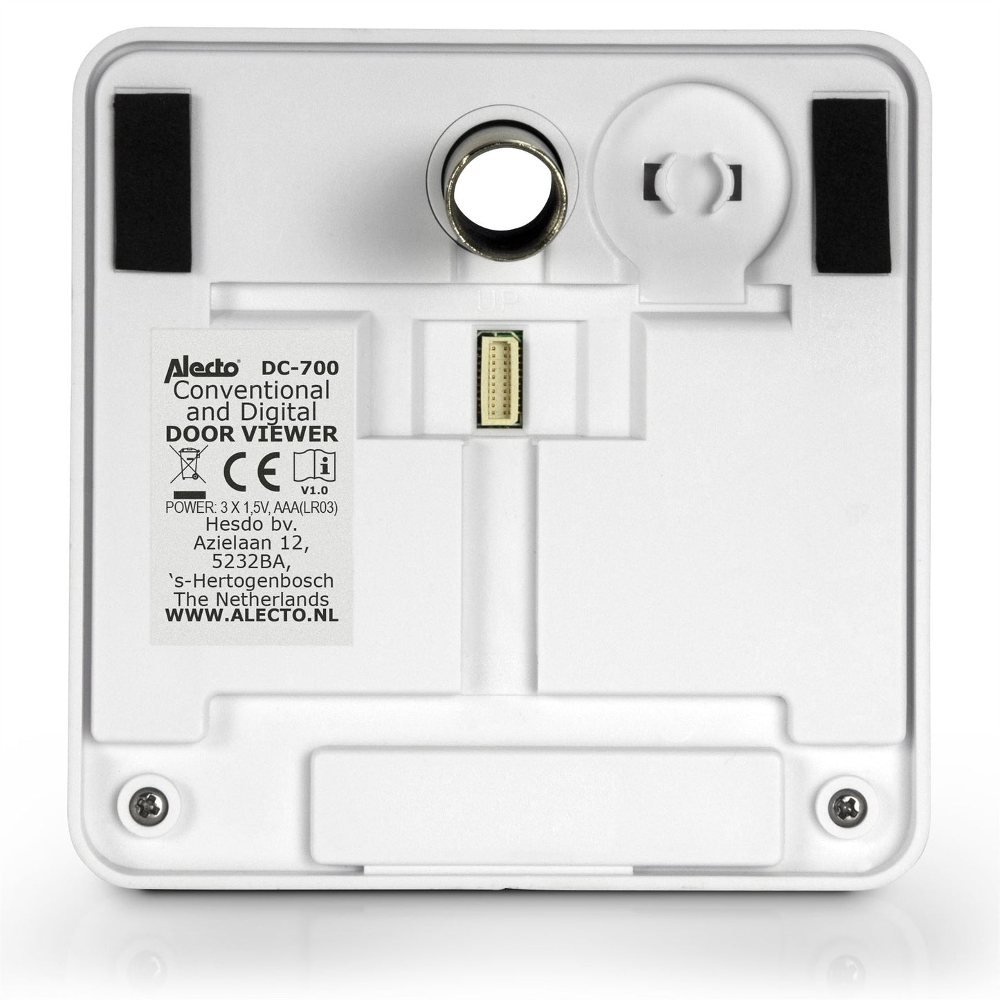 Alecto LCD Digital Battery Powered Door Peephole Viewer with Colour 2.4" Display | White