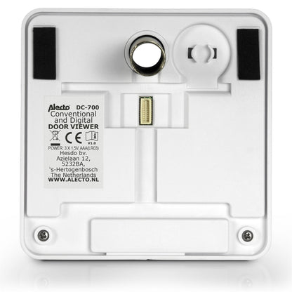 Alecto LCD Digital Battery Powered Door Peephole Viewer with Colour 2.4" Display | White