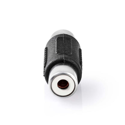 Nedis CAGB24950BK | Mono Audio Adapter | RCA Female | RCA Female | Nickel Plated | Straight | ABS | Black | 1 pcs | Box