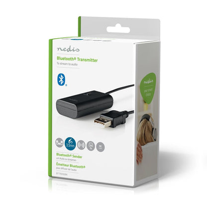 Nedis Bluetooth® Transmitter | Connection input: 1x AUX / 1x USB | SBC | Up to 1 Device | Black