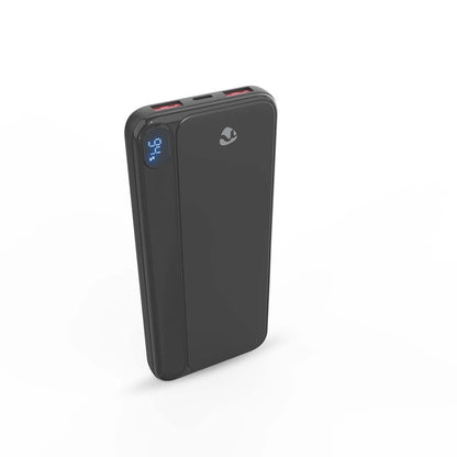 Nedis PBKPD20W125BK | Powerbank | 10000 mAh | 1.5 / 1.67 / 2.0 / 2.22 / 3.0 A | Number of outputs: 3 | Output connection: 1x USB-C™ / 2x USB-A | Input connection: 1x USB-C™ | PD3.0 20W | Lithium-Polymer | Display