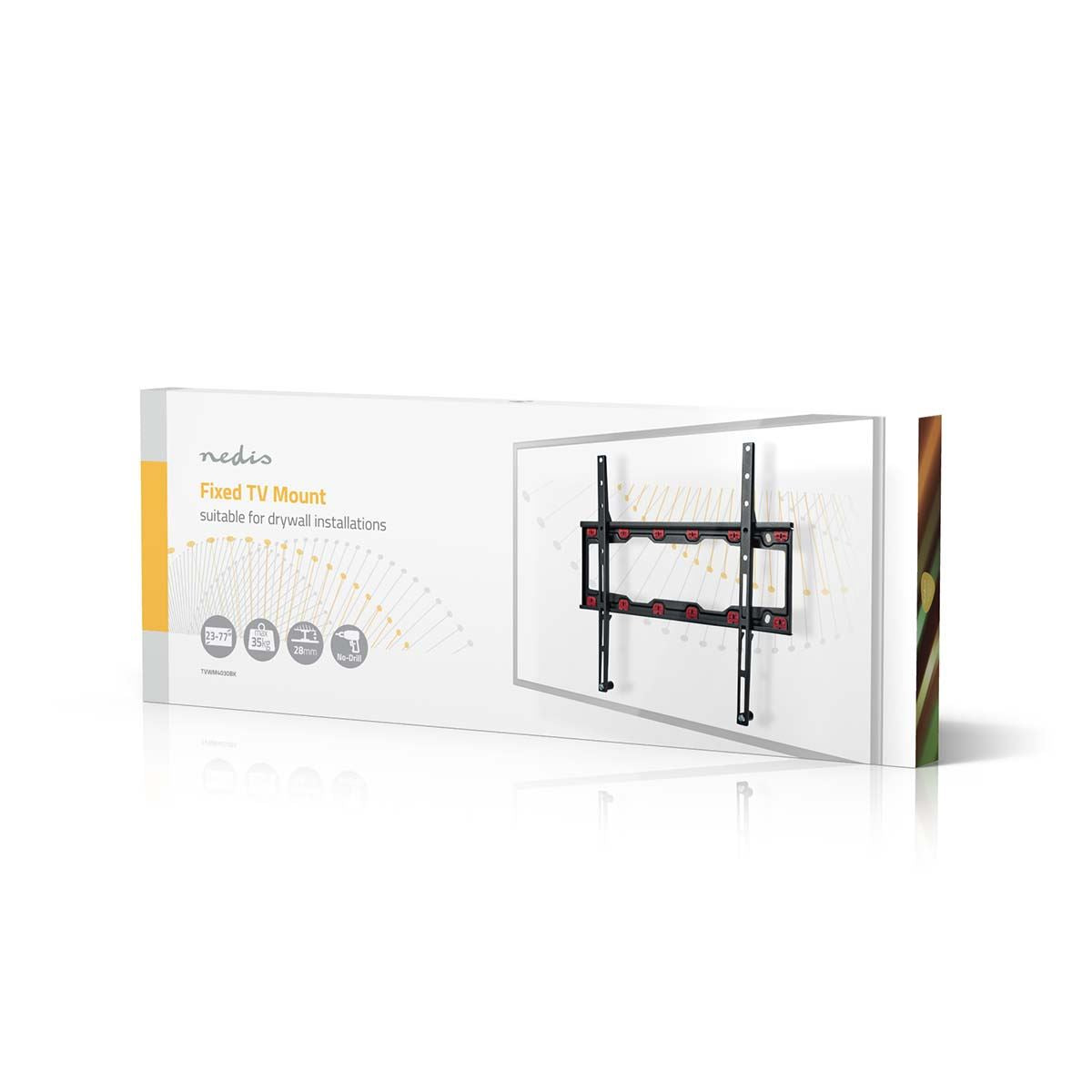 Nedis Fixed TV Wall Mount | 23 - 55 " | Maximum supported screen weight: 35 kg | Minimum wall distance: 28 mm | Steel | Black