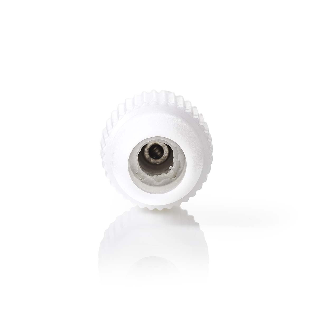 Nedis CSGB40903WT | IEC (Coax) Connector | Straight | Male | Nickel Plated | 75 Ohm | Screw | Cable input diameter: 7.0 mm | Metal / PVC | White | 2 pcs | Box
