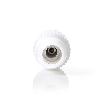 Nedis CSGB40903WT | IEC (Coax) Connector | Straight | Male | Nickel Plated | 75 Ohm | Screw | Cable input diameter: 7.0 mm | Metal / PVC | White | 2 pcs | Box