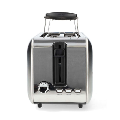 Nedis Toaster | 4 Bread Slices | 2 Long Slots | Browning levels: 7 | Defrost feature | Aluminium / Silver