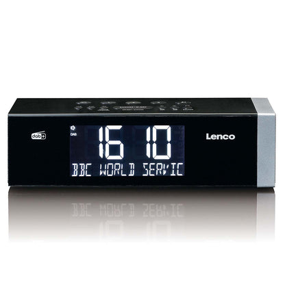 Lenco CR-640BK | DAB+ FM Clock Radio | USB | Bluetooth® Speaker | Black