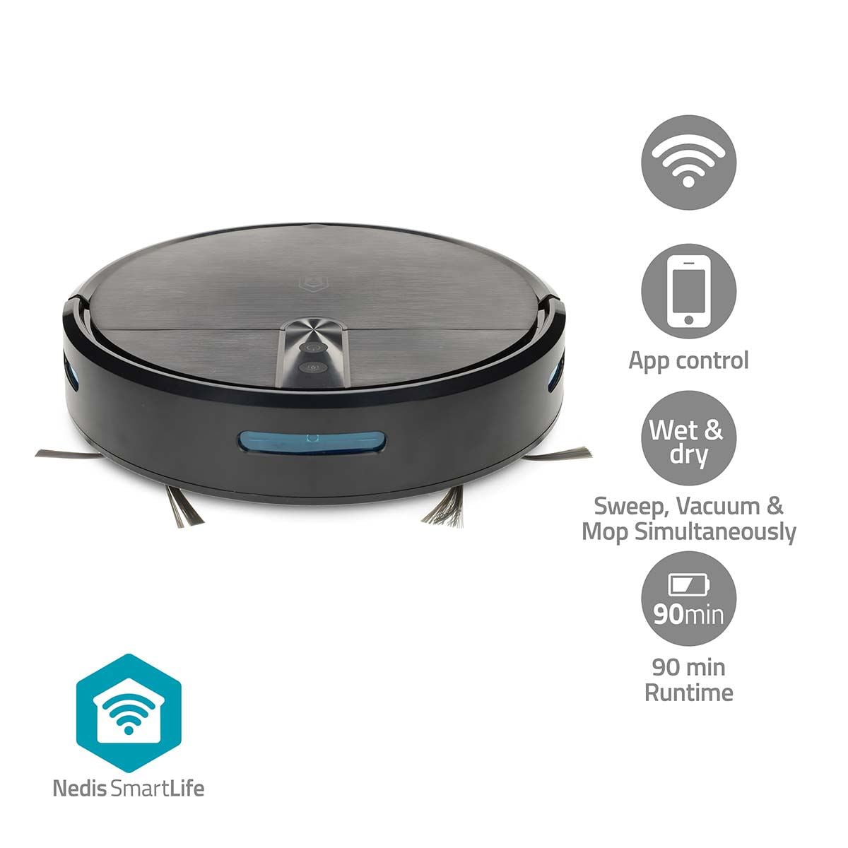 Nedis - smart life aspirateur robot wi-fi - android? ios - noir wifivcr001cbk - wifivcr001cbk Nedis - smart life aspirateur robot wi-fi - android? ios - noir wifivcr001cbk - wifivcr001cbk