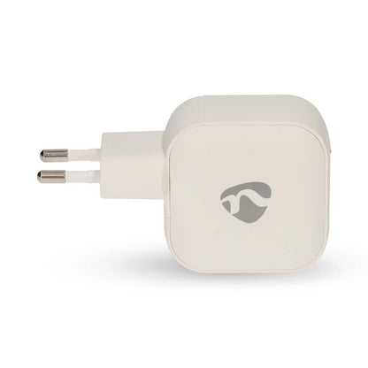 Nedis Wall Charger | 35 W | GaN | PD3.0 | Quick charge feature | 1.75 / 2.33 / 2.92 / 3.0 A | Number of outputs: 2 | 2x USB-C™ | Automatic Voltage Selection | White