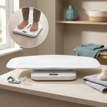 Alecto BC70 Digital Baby Weighing Scales, Personal Scale and Pet Scale in one - Up to 150 kg with Removable Weighing Surface - White