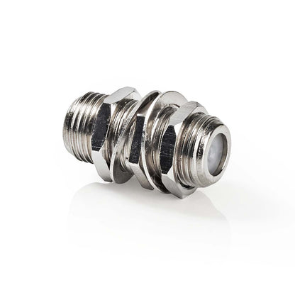Nedis Satellite & Antenna Adapter | F Female | F Female | Nickel Plated | 75 Ohm | Straight | Metal | Silver | 1 pcs | Box