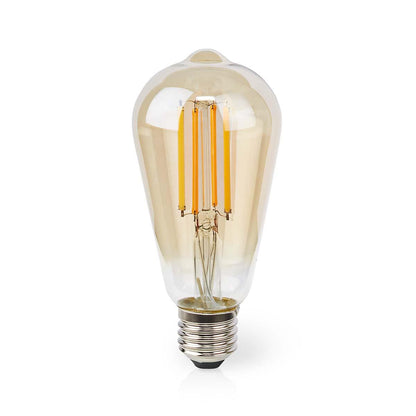 Nedis SmartLife LED Filament Bulb | Wi-Fi | E27 | 806 lm | 7 W | Warm White | 1800 - 3000 K | Glass | Android™ / IOS | ST64 | 1 pcs