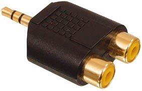 Nedis Stereo Audio Adapter 3.5 mm Male | 2x RCA Female | Gold Plated | Straight | ABS | Black