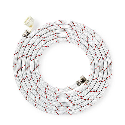 Nedis Nylon Inlet Hose | 1/2'' | 3/4'' | 10 Bar | 90 °C | 4.00 m | Application: Dish / Washing Machine | Nylon | Red / White