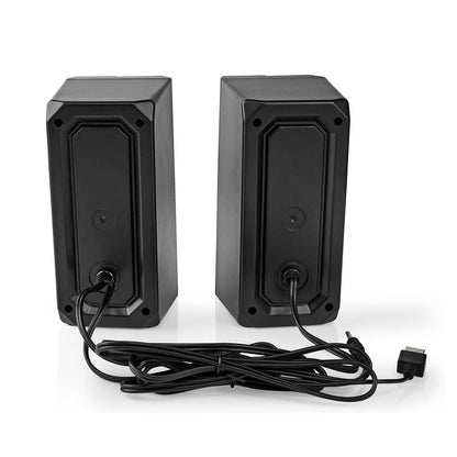 Nedis Gaming Speaker | Speaker channels: 2.0 | USB Powered | 3.5 mm Male | 18 W | LED | Volume control