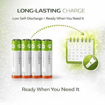 Nedis Rechargeable NiMH Battery AAA | 1.2 V DC | 950 mAh | Precharged | 4-Pack