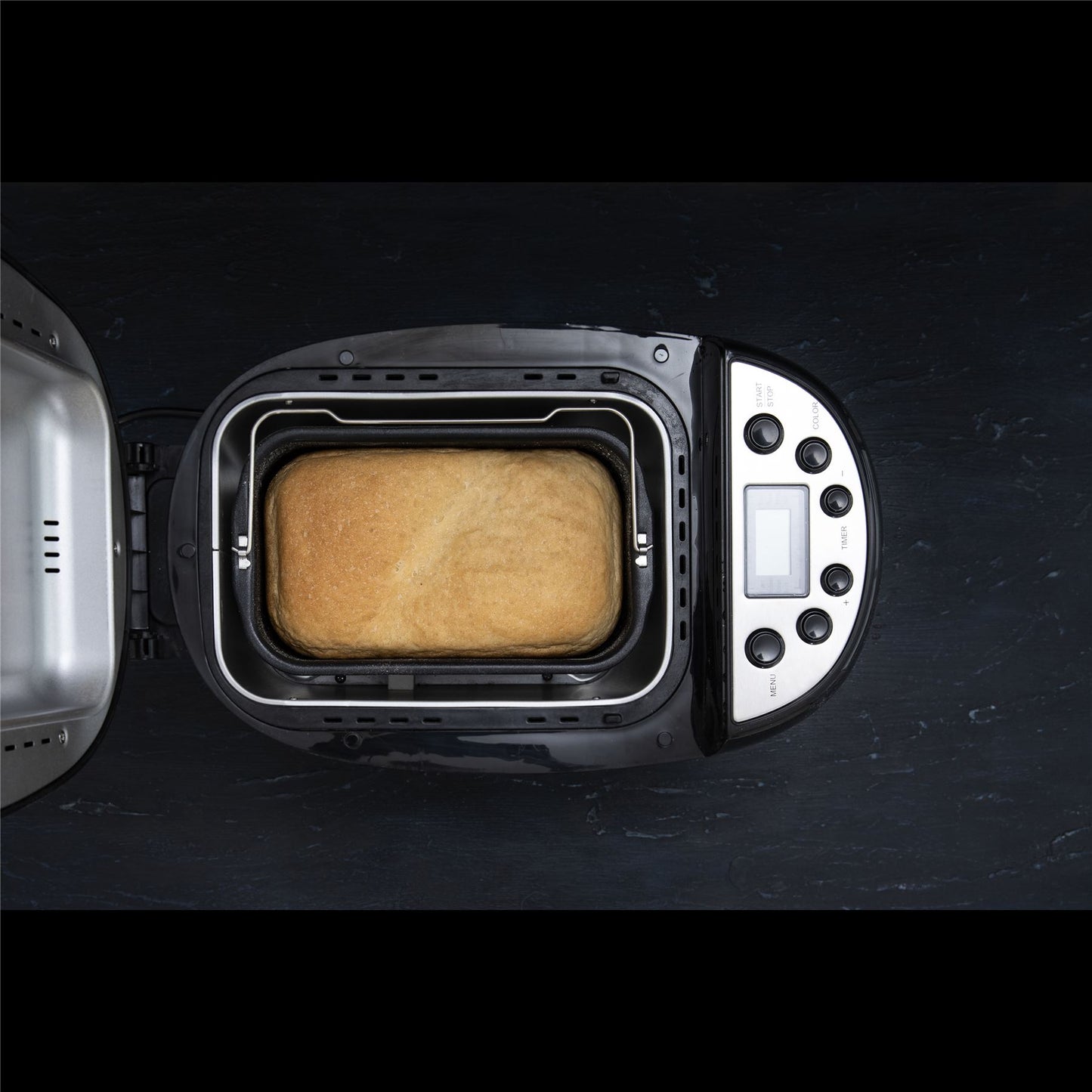 Gastronoma 18260001 | Automatic Bread Maker | 12 Digital Preset Programs | Time | LCD Screen | Black