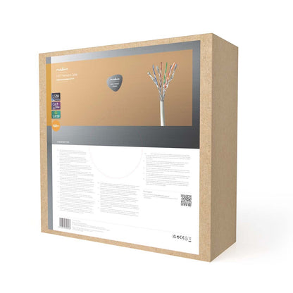 Nedis CCBG8548GY100S | Network Cable Roll | CAT7 | Solid | S/FTP | Copper | 100.0 m | Indoor | Round | LSZH | Grey | Gift Box
