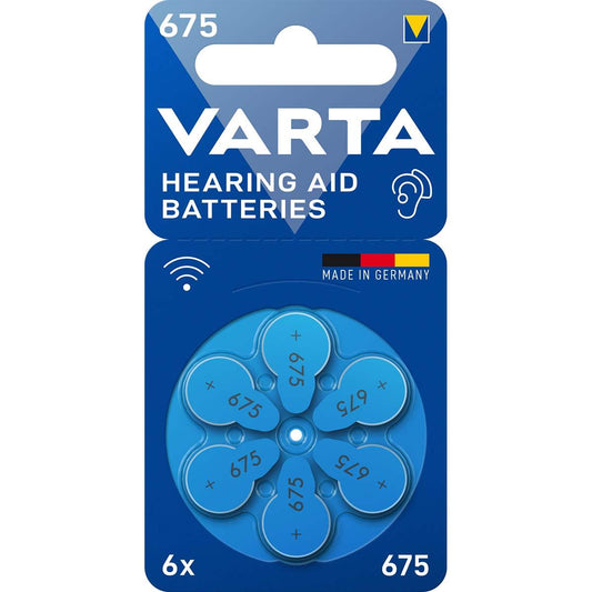 Varta Hearing Aid Batteries Type 675 6-Blister