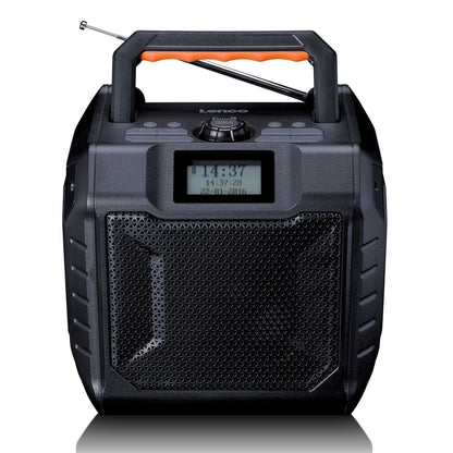 Lenco ODR-160GY | High Power Portable Outdoor Bluetooth® Speaker |  DAB+/FM Radio | IPX5 Water-Resistant | Grey