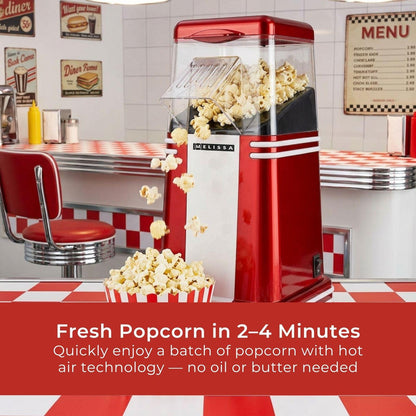 MELISSA Popcorn Maker | 60 g | 1200 W | 2–4 min | Hot Air | Red/White