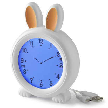 Alecto BC100BUNNY | Sleep Trainer & Night Lamp Light / Alarm Clock - Rabbit
