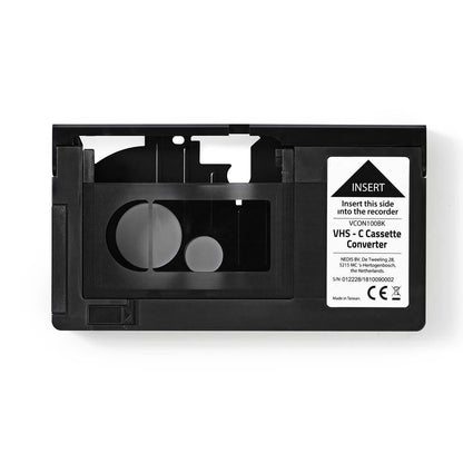 Nedis VHS Converter | Conversion: VHS-C to VHS | Plug and play | Black