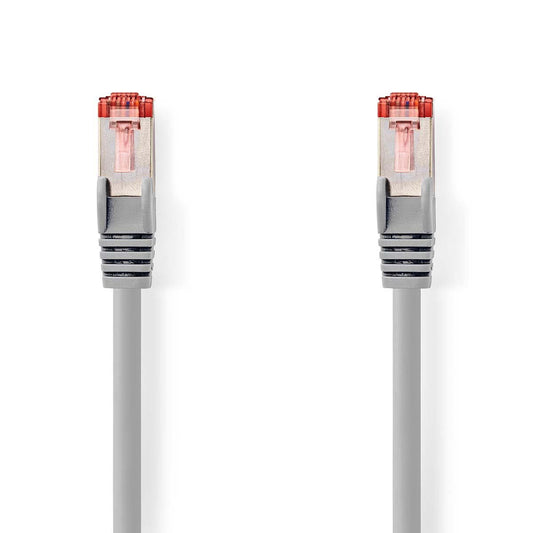 Nedis CAT6 Network Cable | RJ45 Male | RJ45 Male | S/FTP | 0.15 m | Round | LSZH | Grey | Label