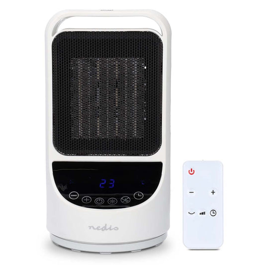 Nedis SmartLife Ceramic PTC Fan Heater | Wi-Fi | 1500 W | 2 Heat Settings | Oscillation | Display | 10 - 49 °C | Android™ / IOS | White